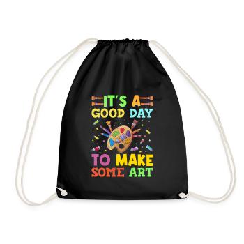 Artists - A good day to make art - Drawstring Bag - black - Front