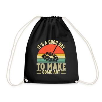 Artists - A good day to make art - Drawstring Bag - black - Front