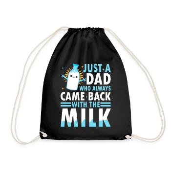 Juste un papa qui revenait toujours avec le lait - Sac de sport léger - noir - Devant