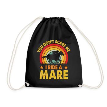 Vous ne me faites pas peur, je monte une jument ! - Sac de sport léger - noir - Devant