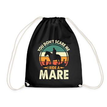Tu ne me fais pas peur, je monte une jument - Sac de sport léger - noir - Devant