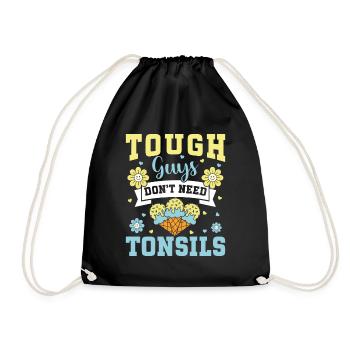 Les gars n’ont pas besoin d’amandes ! Chirurgie des amygdales - Sac de sport léger - noir - Devant