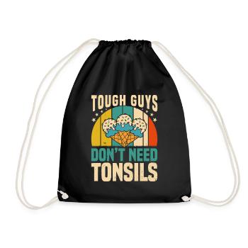 Les gars n’ont pas besoin d’amandes ! Chirurgie des amygdales - Sac de sport léger - noir - Devant