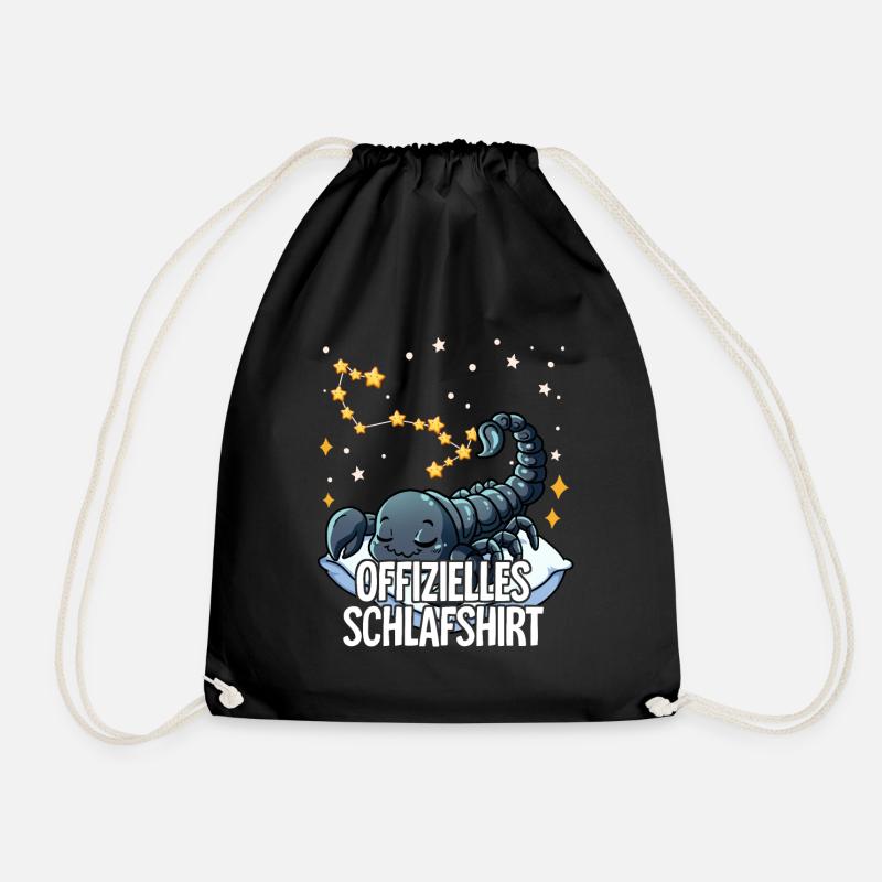 Offizielles Schlafshirt Sternzeichen Skorpion - Turnbeutel - Schwarz