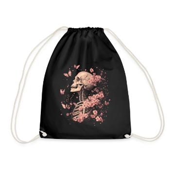 Fleurs squelettes - Sac de sport léger - noir - Devant