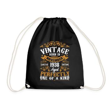 Millésime Novembre 1938 Anniversaire Novembre 1938 - Sac de sport léger - noir - Devant