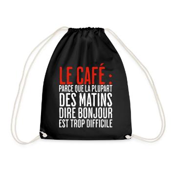 Humour Café Matin - Sac de sport léger - noir - Devant