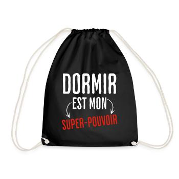 Humour Dormir Super Pouvoir - Sac de sport léger - noir - Devant