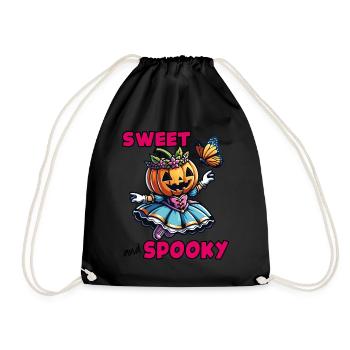 Mignonne princesse d’Halloween avec papillon - Sac de sport léger - noir - Devant