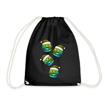 Burger Bande dessinée de Noël - Sac de sport léger - noir - Devant