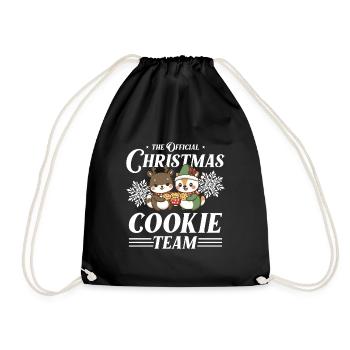 Christmas Cookies Baking Team Funny - Drawstring Bag - black - Front