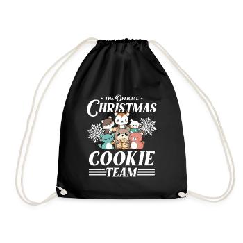 Christmas Cookies Baking Team Animals - Drawstring Bag - black - Front