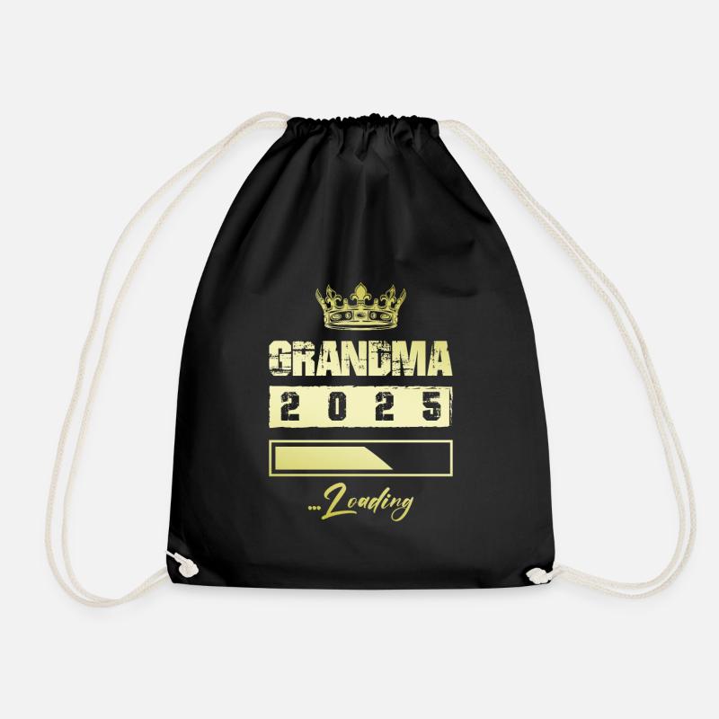 Oma 2025 Loading Grandma - Turnbeutel - Schwarz