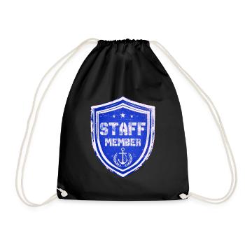 Staff Member - Drawstring Bag - black - Front