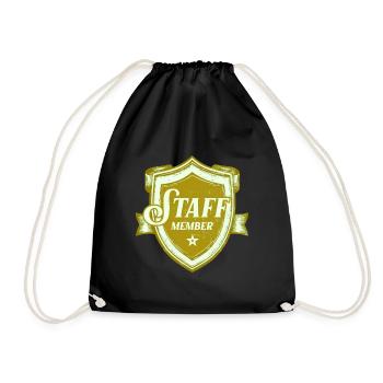 Staff Member - Drawstring Bag - black - Front