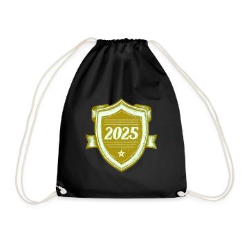 2025 jahr - Turnbeutel - Schwarz - Vorne
