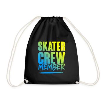 Skater Crew - Drawstring Bag - black - Front