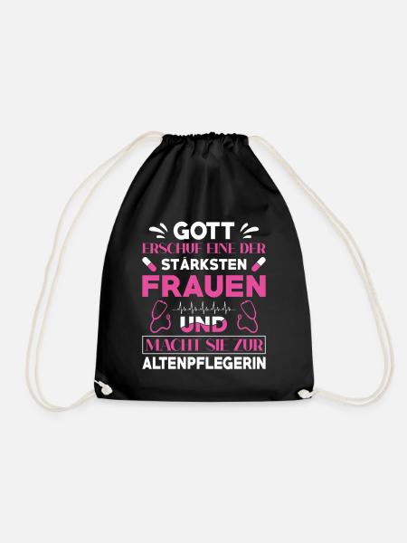Altenpfleger Geschenk Altenpflege Pflegefachkraft - Turnbeutel - Schwarz