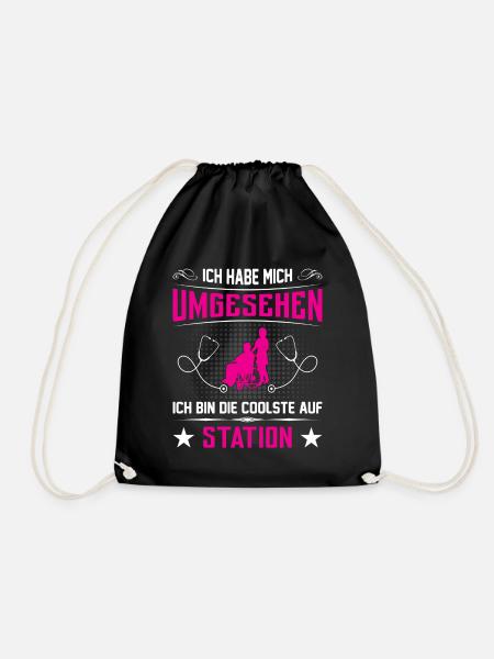 Altenpfleger Geschenk Altenpflege Pflegefachkraft - Turnbeutel - Schwarz