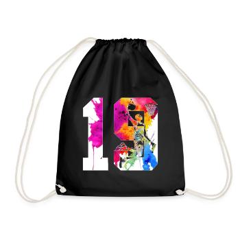 19E ANNIVERSAIRE BASKET NUMÉRO 19 - Sac de sport léger - noir - Devant