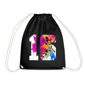 16E ANNIVERSAIRE BASKET-BALL NUMÉRO 16 - Sac de sport léger - noir - Devant