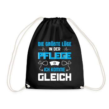 Altenpfleger Geschenk Altenpflege Pflegefachkraft - Turnbeutel - Schwarz - Vorne