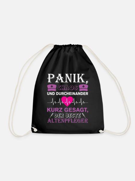 Altenpfleger Geschenk Altenpflege Pflegefachkraft - Turnbeutel - Schwarz
