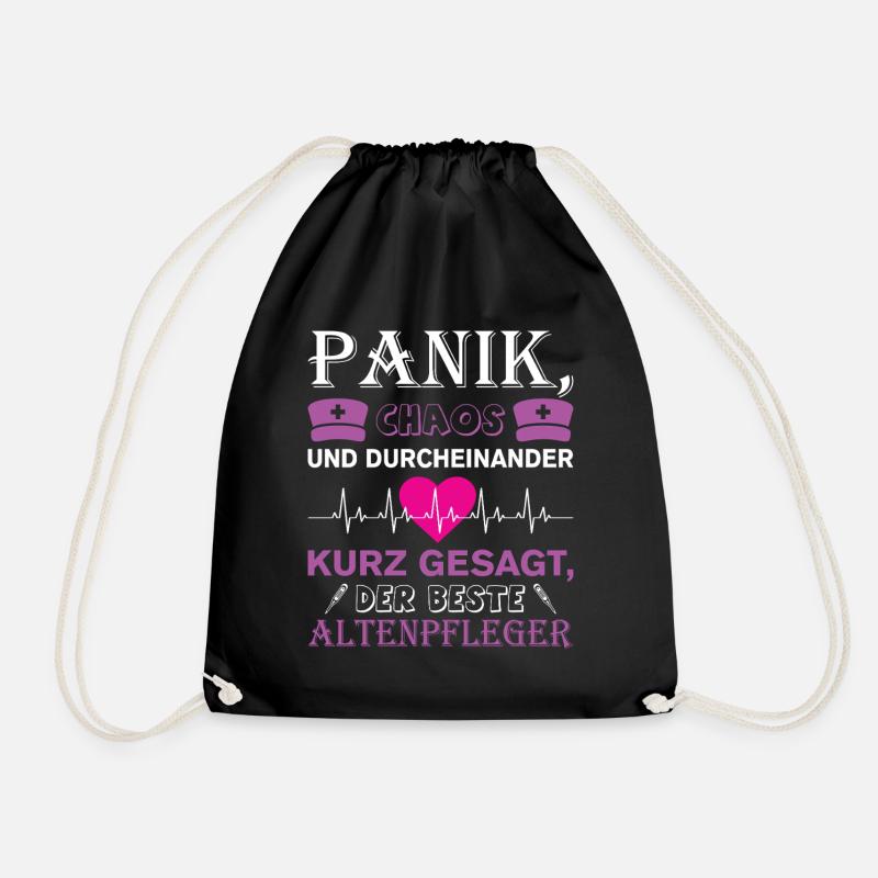 Altenpfleger Geschenk Altenpflege Pflegefachkraft - Turnbeutel - Schwarz