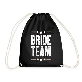 Bride Team - Turnbeutel - Schwarz - Vorne