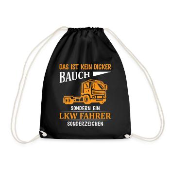 Lkw Fahrer Kraftfahrer LKW-Fahrer - Turnbeutel - Schwarz - Vorne
