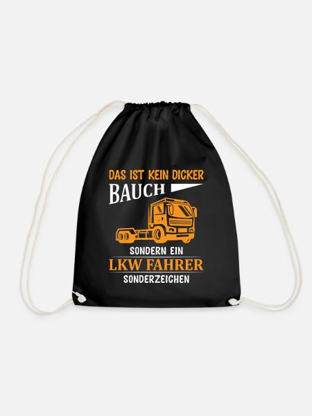 Lkw Fahrer Kraftfahrer LKW-Fahrer - Turnbeutel - Schwarz