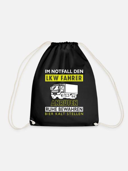 Lkw Fahrer Kraftfahrer LKW-Fahrer - Turnbeutel - Schwarz
