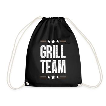 Grill Team - Turnbeutel - Schwarz - Vorne