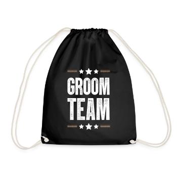 Groom Team - Drawstring Bag - black - Front
