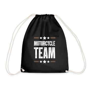 Motorcycle Team - Drawstring Bag - black - Front