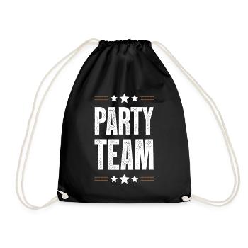 Party Team - Drawstring Bag - black - Front