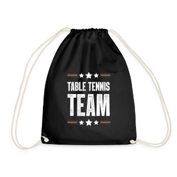 Table Tennis Team - Turnbeutel - Schwarz - Vorne