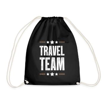 Travel Team - Drawstring Bag - black - Front