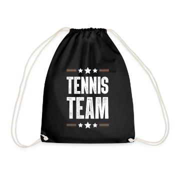 Tennis Team - Turnbeutel - Schwarz - Vorne