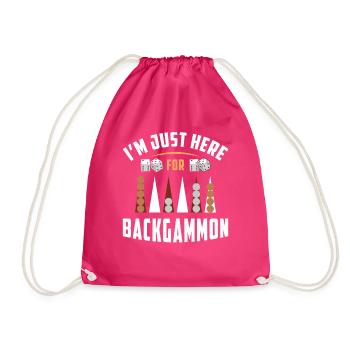 Backgammon Spiel - Turnbeutel - Fuchsia - Vorne