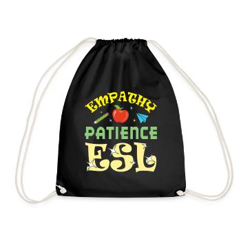 ESL-Lehrer ESL Unterricht - Turnbeutel - Schwarz - Vorne