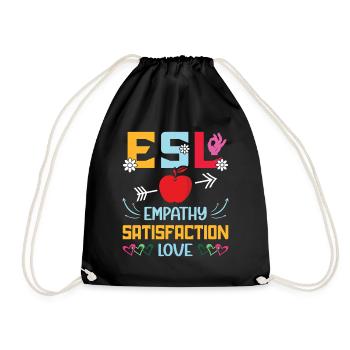ESL-Lehrer ESL Unterricht - Turnbeutel - Schwarz - Vorne