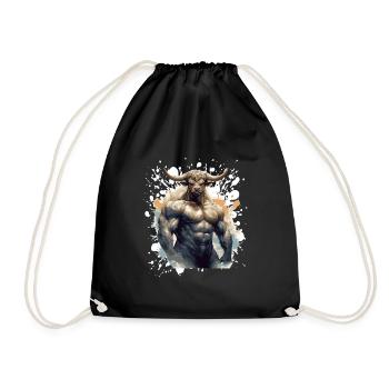 Bull Bull Muscles Musculation Bête - Sac de sport léger - noir - Devant