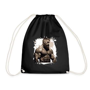 Fitness Homme Muscles Musculation - Sac de sport léger - noir - Devant