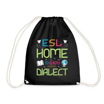 ESL-Lehrer ESL Unterricht - Turnbeutel - Schwarz - Vorne