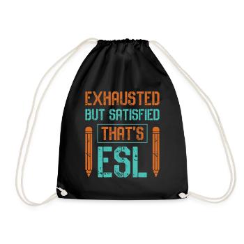 ESL-Lehrer ESL Unterricht - Turnbeutel - Schwarz - Vorne