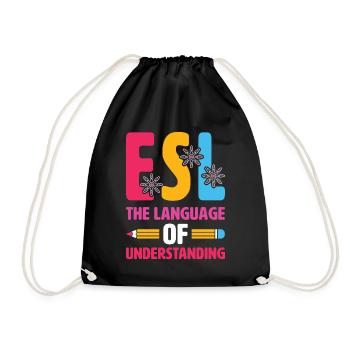 ESL-Lehrer ESL Unterricht - Turnbeutel - Schwarz - Vorne