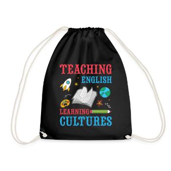 ESL-Lehrer ESL Unterricht - Turnbeutel - Schwarz - Vorne