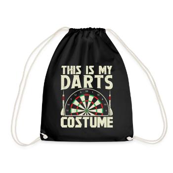 Dart Dartspieler Dartspiel Herren - Turnbeutel - Schwarz - Vorne
