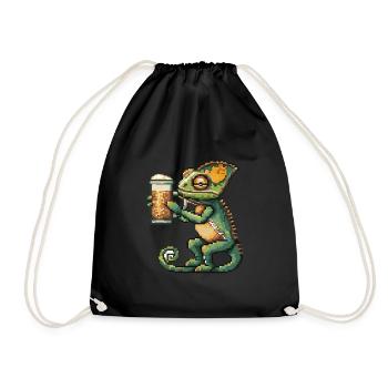 Bière Chameleon Pixel - Sac de sport léger - noir - Devant